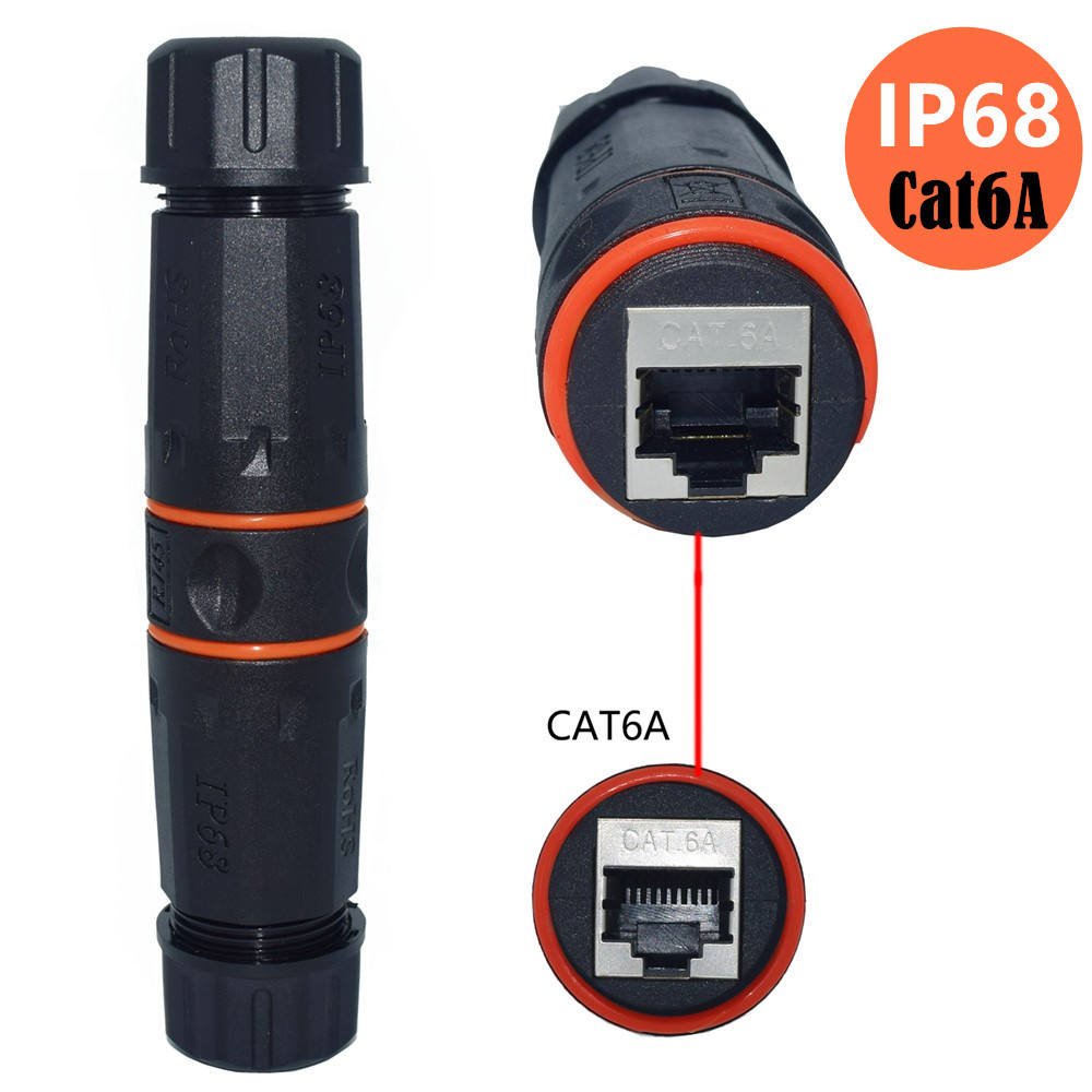 Adaptador RJ45 Cat 6A H-H, FTP, para exterior (IP68)