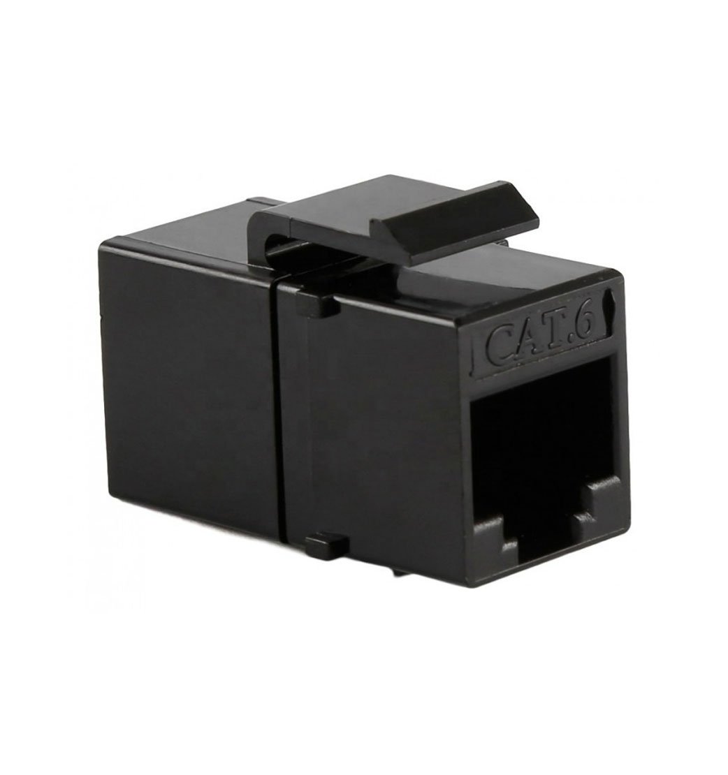 Adaptador RJ45 Cat 6 H-H, UTP. Negro