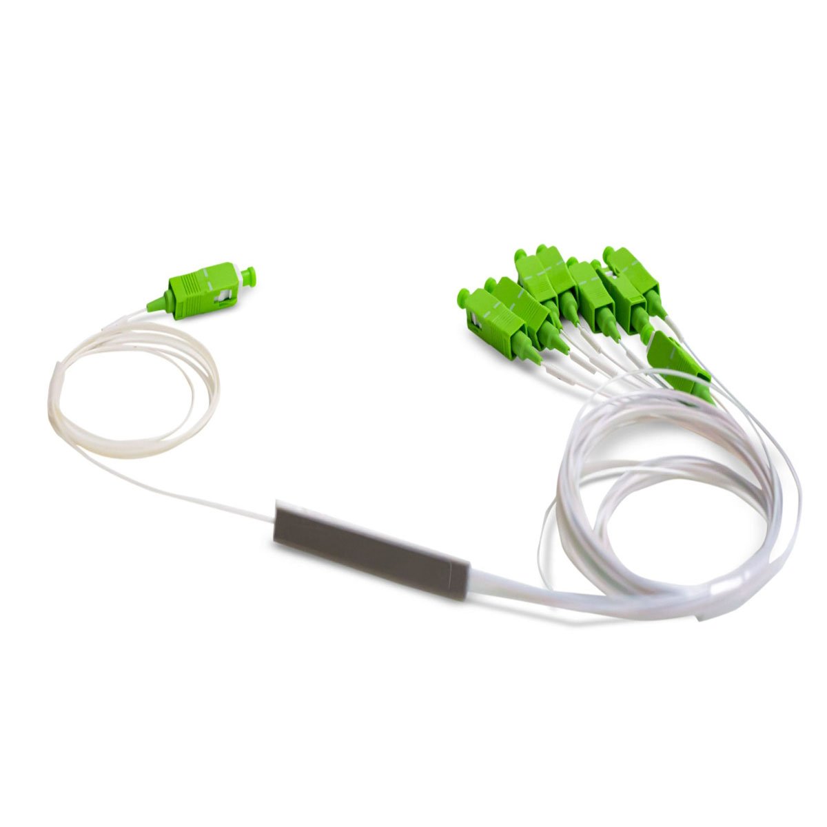 Splitter optico PLC mini 1x8 SM, SC/APC, 1mt. Uso interior