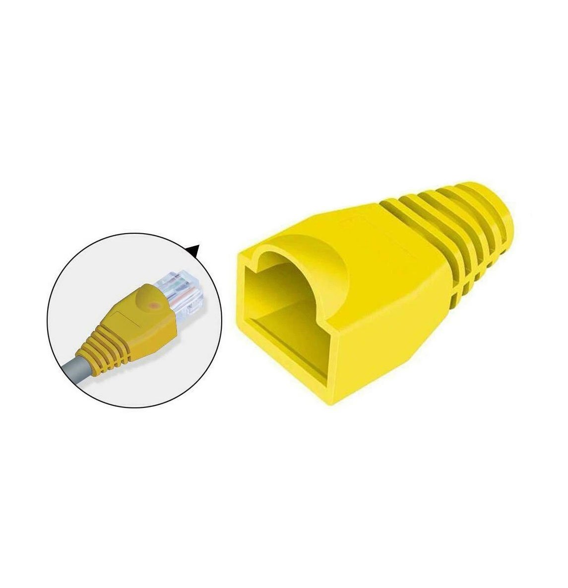 Protector para RJ45 para identificación visual y antipolvo. Color amarillo