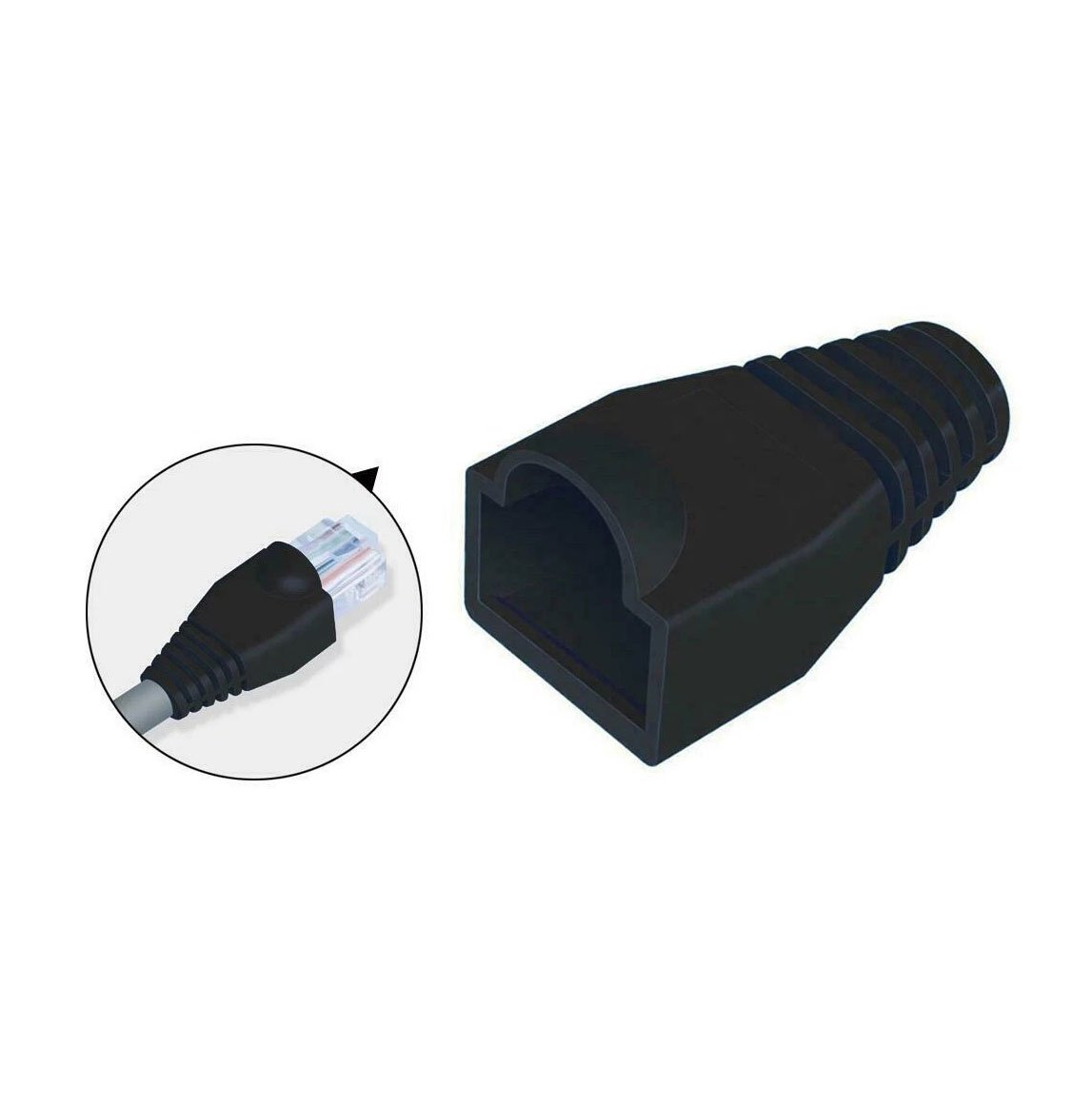 Protector para RJ45 para identificación visual y antipolvo. Color negro