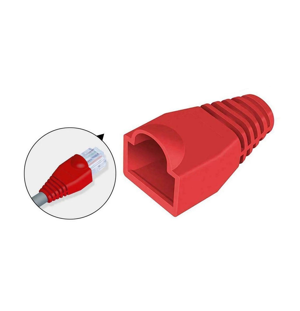 Protector para RJ45 para identificación visual y antipolvo. Color rojo