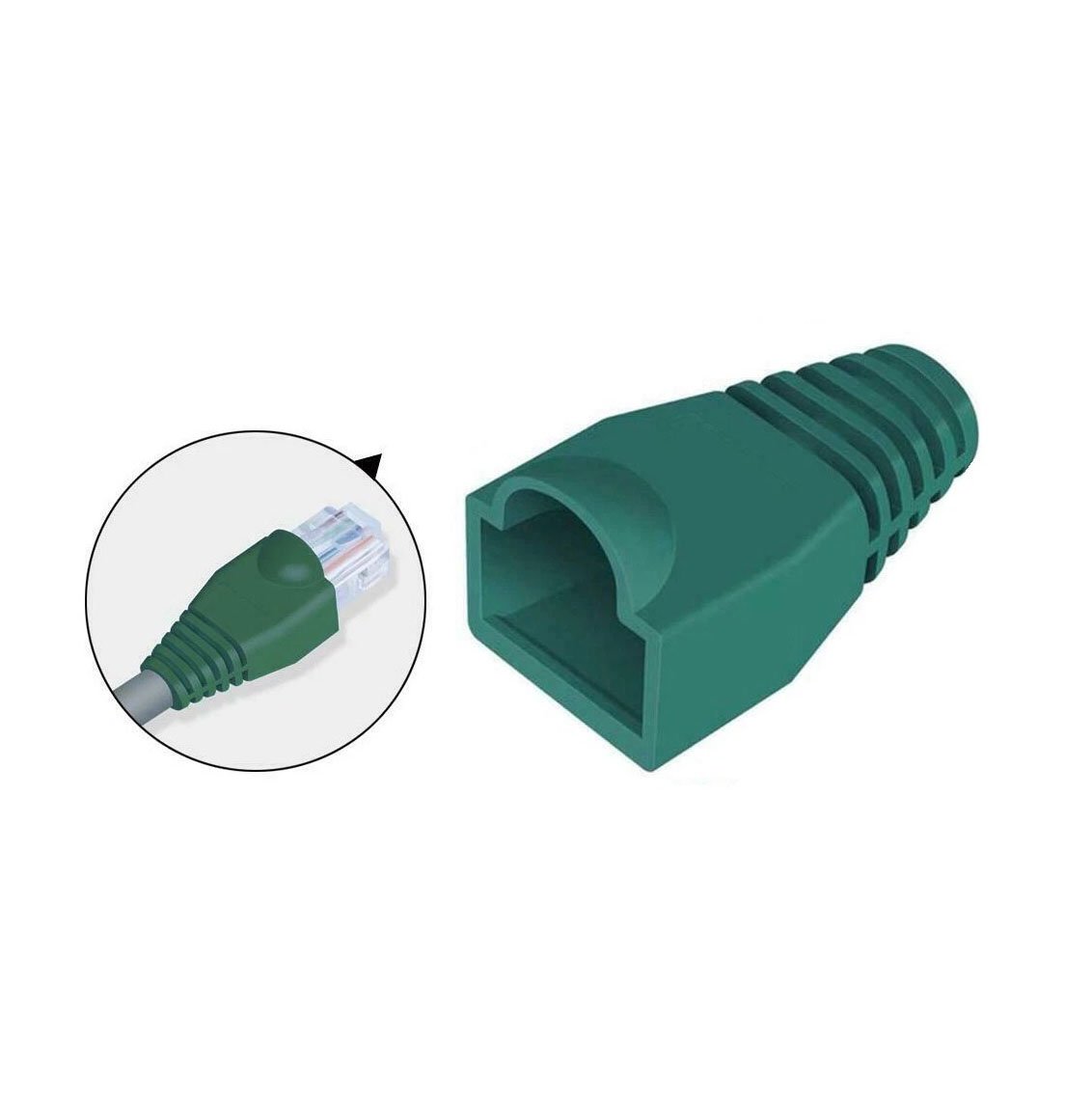 Protector para RJ45 para identificación visual y antipolvo. Color verde